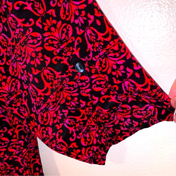 Just My Size JMS 3X 22W/24W Print Button Down Blouse - Picture 9 of 10
